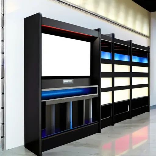 Технология изготовления корпусной мебели с нишами, открытыми секциями и встроенной подсветкой